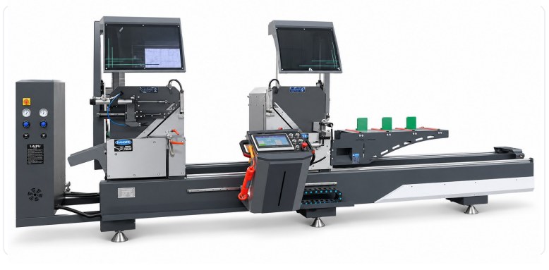 CNC 45° Dedicated Precision Saw · 10-inch Screen NGD-CNC-550×4200 · 10寸屏版 — LAIPU Machinery