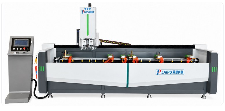 CNC Double-Head Drilling & Milling Machine for Aluminum Profiles SKX-CNC-3000 · 双头版 — LAIPU Machinery